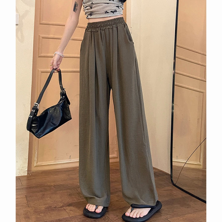 Summer%20Women%20Sweet%20Colorful%20Ice%20Silk%20Pants%20Lady%20Baggy%20Versatile%20Elastic%20Straight%20Leg%20Trousers%20Female%20Wide%20Leg%20High%20Waisted%20Pants%20-%20Image%207