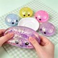 Hot Mini Glitter Dumpling Pressure Ball Sensory Squeeze Toy Realistic Steamer Bun Stress Reliever Soft Pinch Decompression.