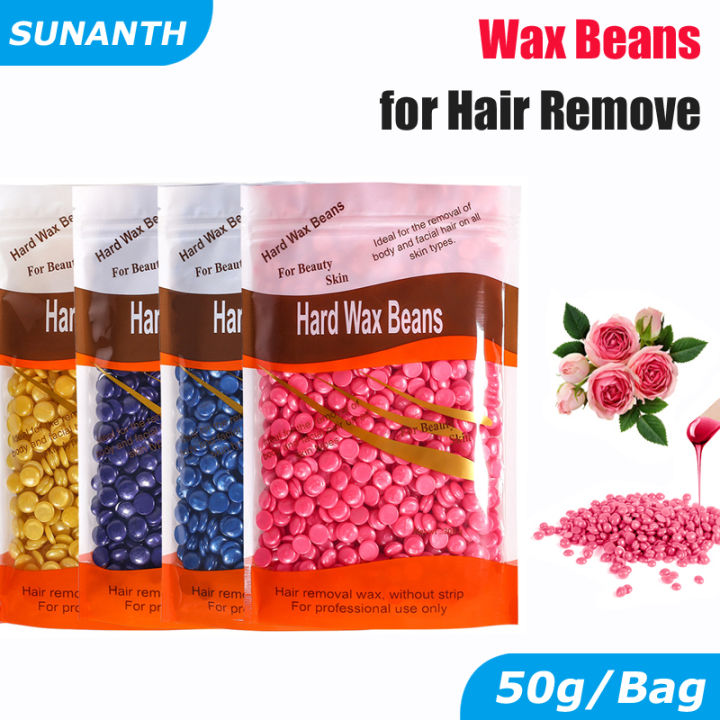 50g/Bag Wax Beads for Hair Removal Hard Wax Beans for Wax Heater Machine Hot Film Epilator Painless Waxing Beads for Wax Warmer staloofy hair