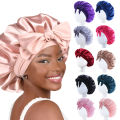 New Silky Bonnet For Sleeping Women Satin Bonnet Hair Bonnet Night Sleep Cap Scarf Wrap For Curly Hair Tie Band For CurlyHat.