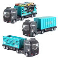 Inertial container truck container toy truck boy fence truck sanitation truck children big loading and unloading truck transport.