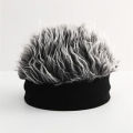 Creative Wig Hat Funny Short Hair Caps For Women Men Novelty Street Hip Hop Beanie Hat Spiked Fake Hair Funny Retro Caps. 