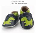 Dinosaur, Pure Soft Leather Baby Shoes. 