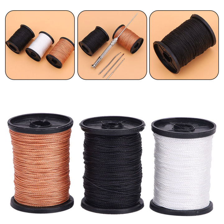 6/4.5cm  White/black/brown 3 Colors Nylon Sewing Thread Leather Sewing Waxed Thread For Shoe Repair Hand Sewing