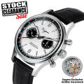 Sugess 1963 Pilot Watch Men Mechanical Chronograph Panda Wristwatch Air Force Sapphire Waterproof for Seagull Movement ST1901 v3. 