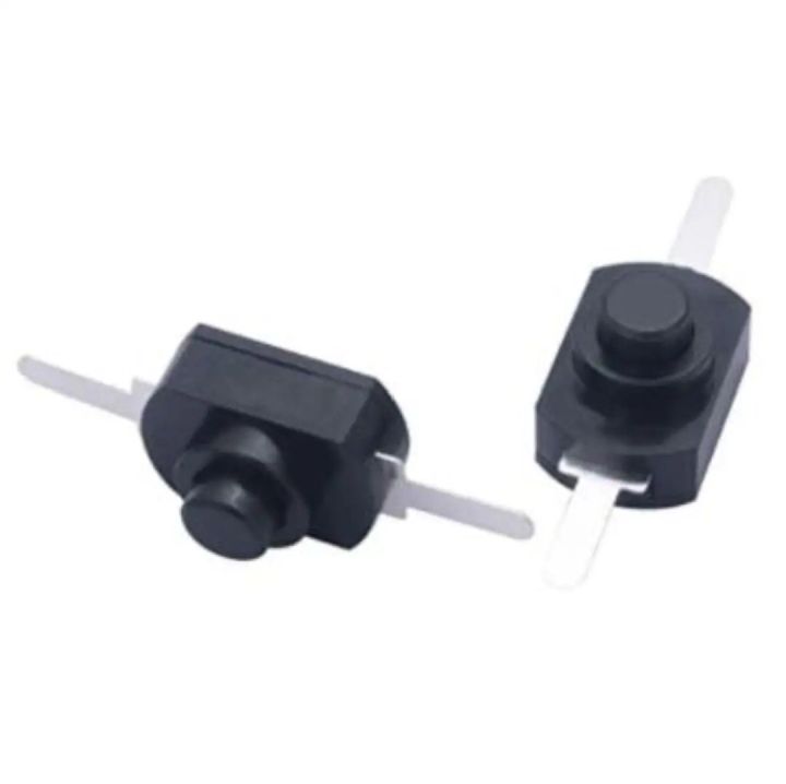 5 Pcs Black Latching Mini ON/Off Switch Self-Lock Micro Push Button Switch DC 3V to 30V 3A for Light Lamp Wall Outlet DIY SMD Flashlight