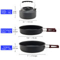 Widesea Camping Cookware Set Outdoor Pot Tableware Kit Cooking Water Kettle Pan Travel Cutlery Utensils Hiking Picnic Equipment. 
