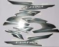 Bajaj Platina 100cc Grey Bike Full Sticker Kit. 