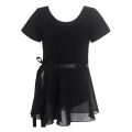 Newest Leotards for Girls Dance Skirted Clothes Kids Ballet Tutu Dress Toddler Short Sleeve Dancewear.
