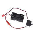 4 Cell AA Battery Container JST Plug On/Off Power Switch Battery Receiver for Traxxas 1/8 1/10 RC Nitro Power Car Crawler Truck. 