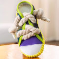 Dog Squeak Toy Teeth Grinding Bite Resistant Slippers Shape Puppy Chew Toy With Cotton Rope Pet Chewing Toys Dog Toys. 