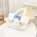 Sanrio Kawaii Plush Bag Melody Kuromi Cartoon Animal Large Capacity Handbag Cute Cinnamon Storage Handbag Women's Birthday Gifts. 