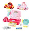 Children's Cash Register Calculator Pretent Play House Toy with Light Sound Coins Supermarket Cashier Games Toys for Girls Boys. 