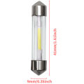 4pcs Led Festoon 31MM 36MM 39MM 41MM C5W C10W COB Glass Led Bulbs Housing Dome Lamp Door Trunk Car License Plate Light 6000K 12V. 