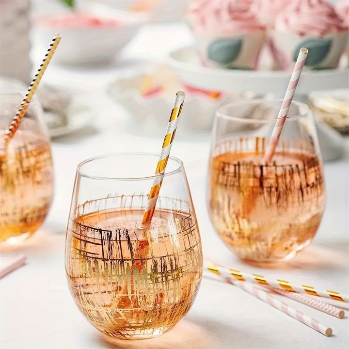 25/50pcs%20Pink%20&%20Golden%20Striped%20Biodegradable%20Paper%20Straws%20Set%20for%20Juices%20Cocktails%20Smoothies%20Eco-Friendly%20Drinkware%20Accessory%20-%20Image%204