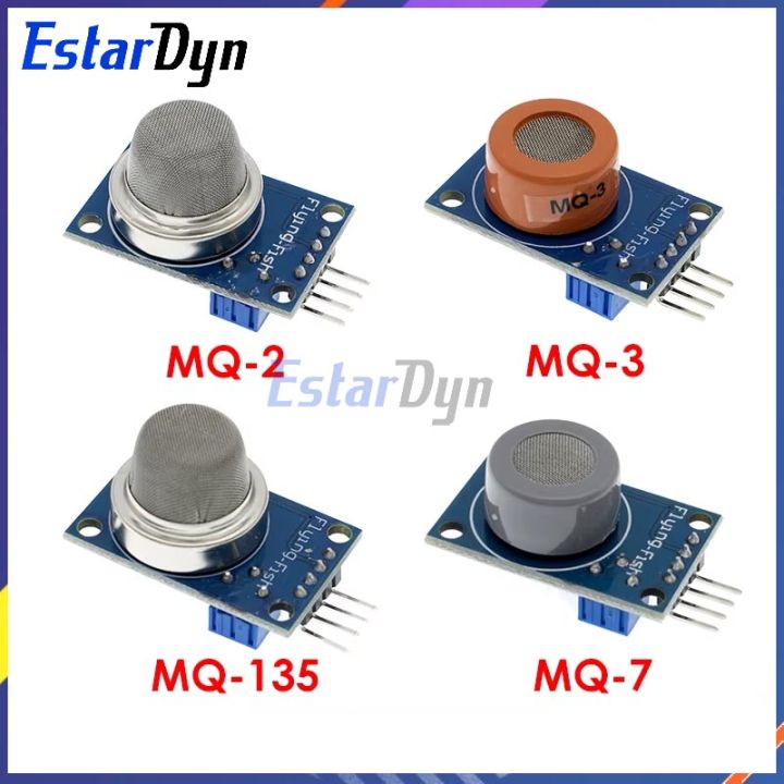 Estardyn MQ-2 MQ-3 MQ-7 MQ-135 Detection Smoke Methane Liquefied Gas Sensor Module for Starter DIY Kit