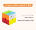 Drift 2x2 Stickerless Magic Speed Cube for Kids & Adults Speedy Brainstorming Puzzle (Multicolor. 