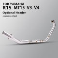 MT15 R15 V3 V4 Motorcycle Exhaust Full Systems Stainless Steel Pipe Header Pipe For Yamaha MT15 R15 V3 V4 2017-2023 Years. 