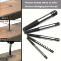 5/6pcs Screw Extractor Metal Drill Bit Set Damaged Screws Remover Extractor Woodworking Tools Broken Bolt Water Pipe Extractor. 