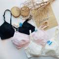 Jintana (Jin15) Basic Model (No Shaping), 0% Sponge, Lace, 3 Colors: Black, Pink, Cream.. 