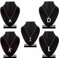Stylish Silver Stainless Steel Alphabet Necklace/Locket/Pendants for Girls, boys, men & Women with Chain - A to Z Name Alphabets only for PRO. 