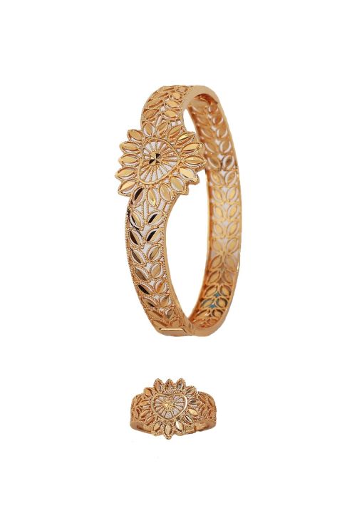 Ring & Bangle Gold Plated Jewellery set - BR001