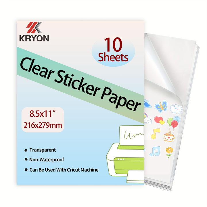 216x279mm 10 Sheets Printable Vinyl Sticker Paper for Inkjet Printer ...
