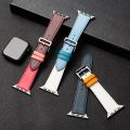 High Quality Leather Iwatch Band For Apple Watch Ultra 3 2 Series 11 10 9 8 7 6 Se 3 Bracelet Correa Strap 46mm 42 41 45 49MM. 
