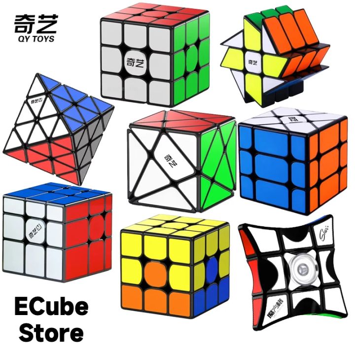 [ECube] QiYi Black Stickerlss Series 3x3x3 Windmill Fisher Axis Mirror ...