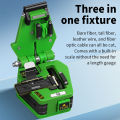 Green S-6C High Precision Fiber Cleaver Optical Fiber Cable Cutting e FTTT Fiber Optic Cutter Tool 16 Surface Blade.