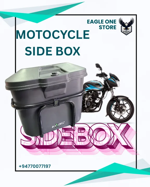 Motorcycle Side Containers Universal Motorcycle Side Box | Bike Storage Box | Lockable Side ...