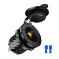 12V/24V Car Cigarette Lighter Socket Waterproof Marine ATV RV Cigarette Lighter Plug Socket Power Supply Socket Outlet Adapter. 