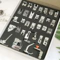 32 Sewing Machine Presser Feet, Multifunctional Kit of Sewing Machine Accessories for Multiple Sewing Machine Models. 