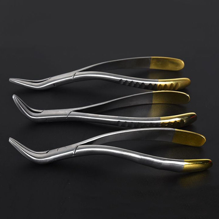 Dental Root Fragment Tooth Extraction Forceps Pliers Instrument Dentist Curved Maxillary Mandibular Tool