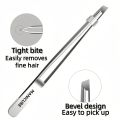 Stainless Steel Tweezers Tool Suitable for Eyebrow Eyelash Application Beard & Mustache Trimming False Eyebrow Applicator .