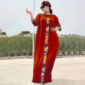 3 Pieces Set Boho Loose Solid Three Quarter Sleeve Long Maxi African Dresses For Women Kaftan Dubai Abaya Hijab Muslim. 