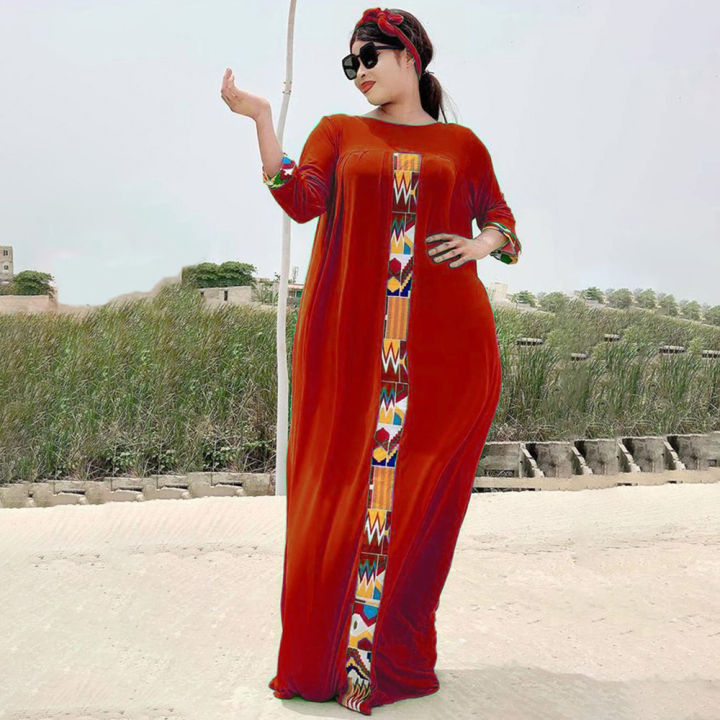 3%20Pieces%20Set%20Boho%20Loose%20Solid%20Three%20Quarter%20Sleeve%20Long%20Maxi%20African%20Dresses%20For%20Women%20Kaftan%20Dubai%20Abaya%20Hijab%20Muslim%20-%20Image%204