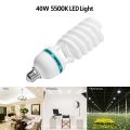 Andoer Spiral Fluorescent Light Bulb 135W 5500K Daylight CRI90 E27 Socket Energy Saving for Studio Photography Video Lighting. 