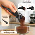 Reusable Leakproof Coffee Gram Scoop Kitchen Protein Powder Measuring Spoon Milk&Supplements Sliding Spoon for Bar Gym Travel. 