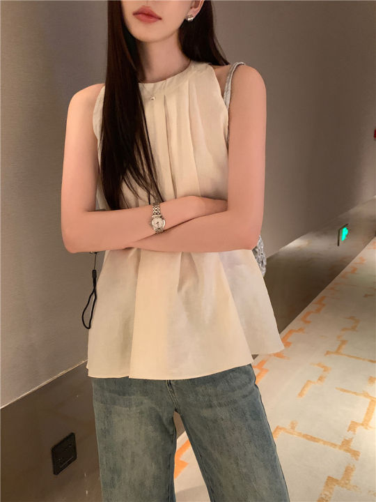 Clear%20Stock%20%F0%9F%92%A5%20%20%20Sfb010%20%F0%9F%98%81%20Women's%20Simple%20Solid%20Color%20Sleeveless%20Halter%20Neck%20Tank%20Top.%20Cute%20Vest%20for%20Beautiful%20Girls,%20Korean%20Style%20Fashion.%20Can%20Be%20Worn%20on%20the%20Outside.%20-%20Image%203