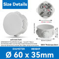 CILIA 1pc Waterproof Junction Box, IP55 Outdoor Electrical Box, Durable PC Plastic Enclosure for Indoor/Outdoor Use, No Openi. 