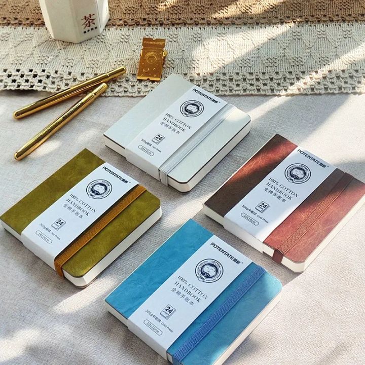 POTENTATE%20Linen-Bound%20Hardcover%20Artists%20Paper%20Pads%20-%20Acid-Free,%20Cold-Pressed,%20Brush%20Painting%20&%20Drawing%20Sketchbook%20Mixed%20Medias%20-%20Image%203