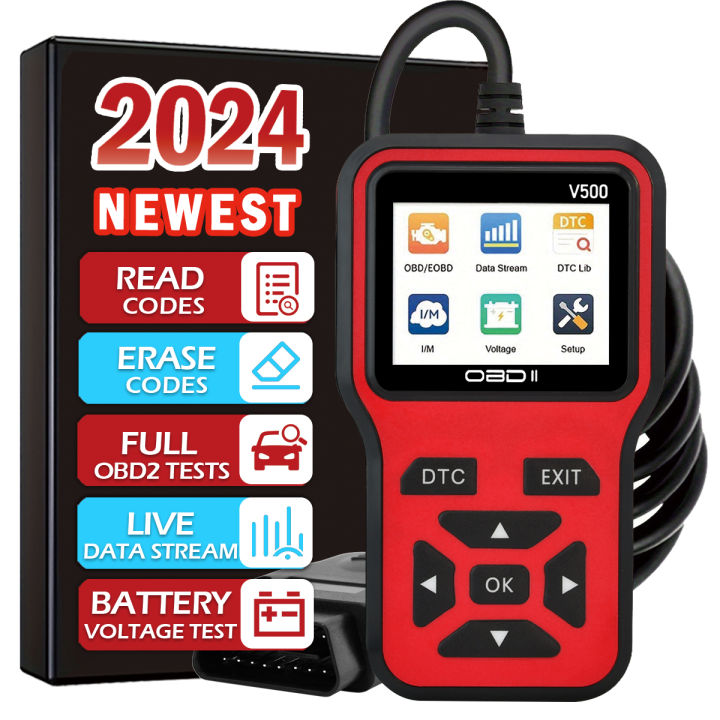 Car OBD2 Scanner Diagnostic Tool Code Reader, Car Voltage Tester Engine ...