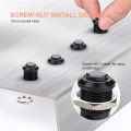 12/16/19MM Momentary Push Button Switch 12V-24V Ring LED 1NO 1NC Waterproof (ON)-Off Black Metal Shell Button Self Reset. 