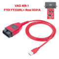 VAG 409.1 KKL 409 FTDI FT232RL Real 9241A K Line OBD 2 OBD2 Car Diagnostic Tools Interface Cable For VW/Audi/Skoda/Seat.
