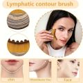 1/4 Pieces Contour Brush Scraping Board Set Women's Lymphatic Contour Facial Brush Stainless Steel Scraping Board. 