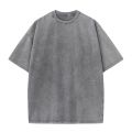 Washed T-Shirt 230G 100Cotton Solid Oversized Loose Fitness Mens Tee Tops Dropped Shoulders Short Sleeve Gym Bodybuilding Shirts. 