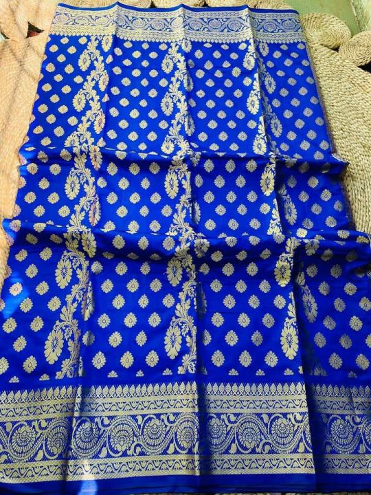 Soft silk katan Saree For Women Without Blouse Pieces