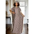 Elegant Oversized Geometric Pattern Cover Shirt with Matching Scarf for All Seasons.