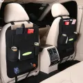 1pc LDQ Felt Car Seat Storage Bag Convenient Organizer for Interior Supplies Goods More Backrest Mounted Small Business Owner. 